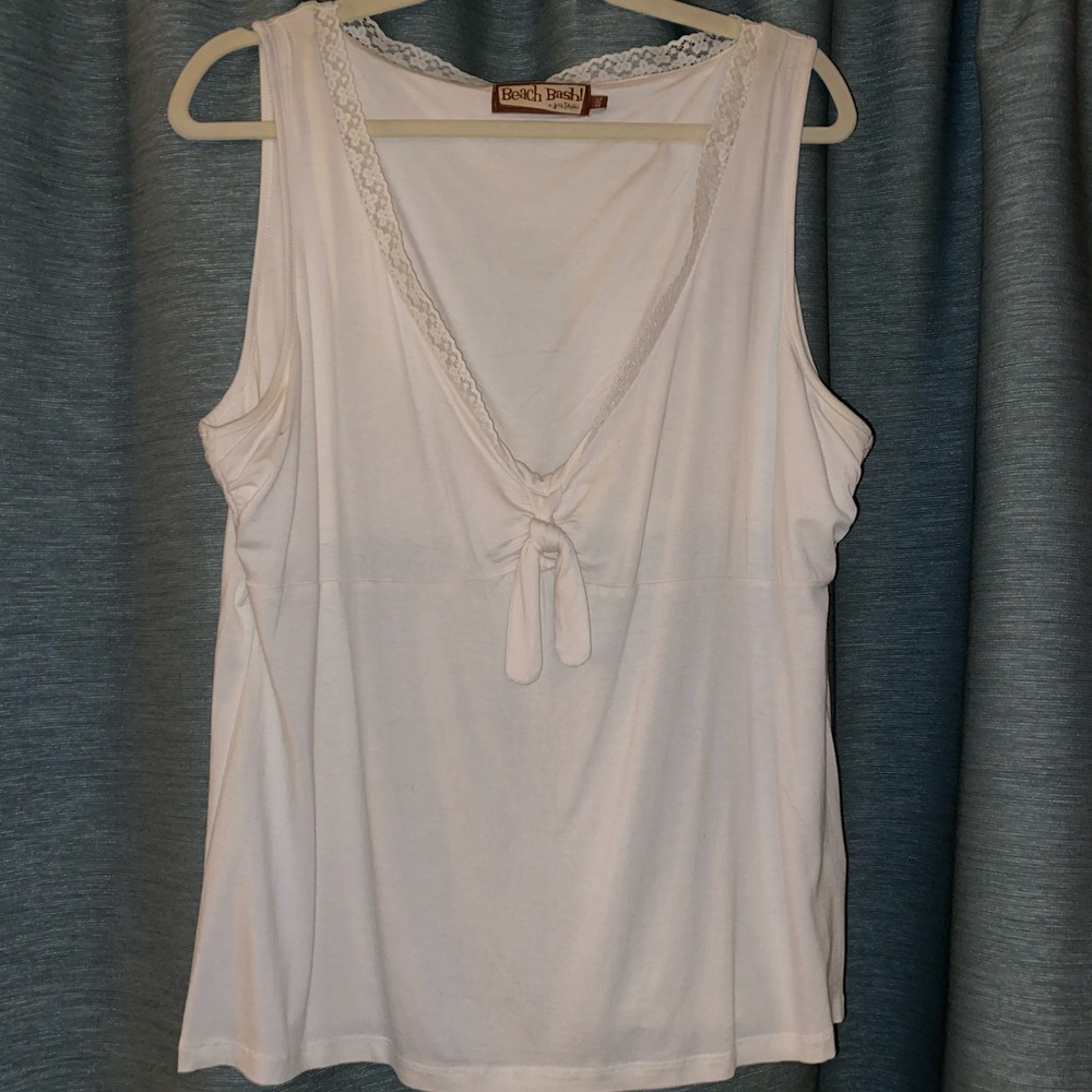 Beach Bash! Cream sailor retro tank size 18